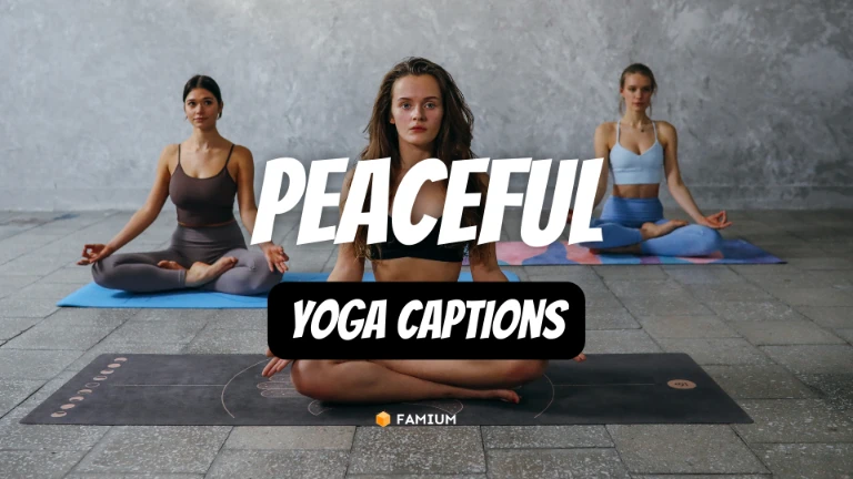 Peaceful Yoga Captions